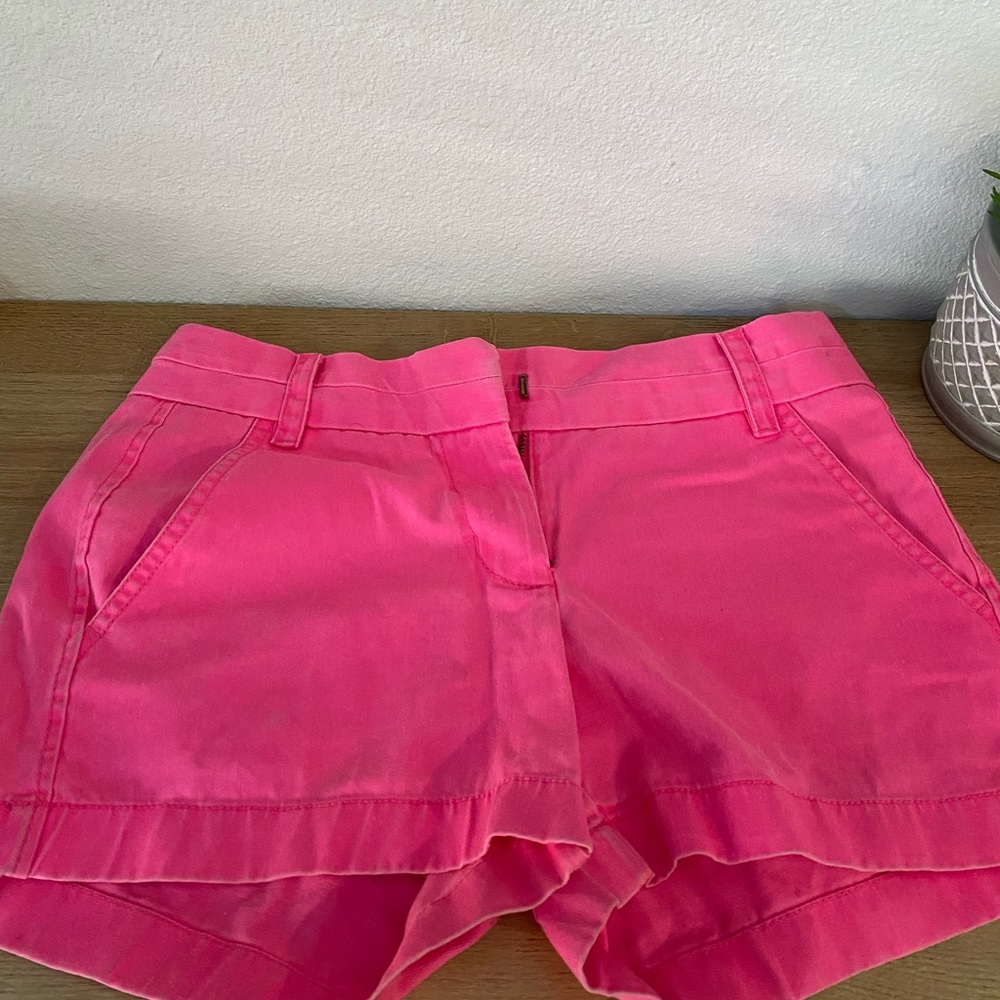 Hot pink chino shorts